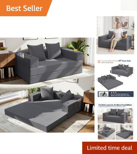 Chic folding boneless sofa bed - sofa,